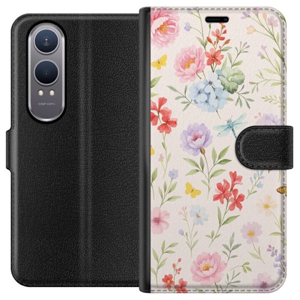 OnePlus Nord CE4 Lite Tegnebogsetui Blomster