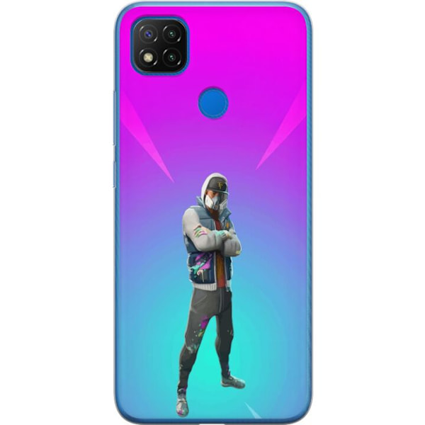 Xiaomi Redmi 9C Gennemsigtig cover sort ridder fortnite