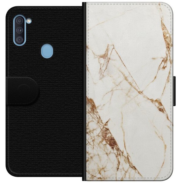 Samsung Galaxy A11 Tegnebogsetui Hvid marmor
