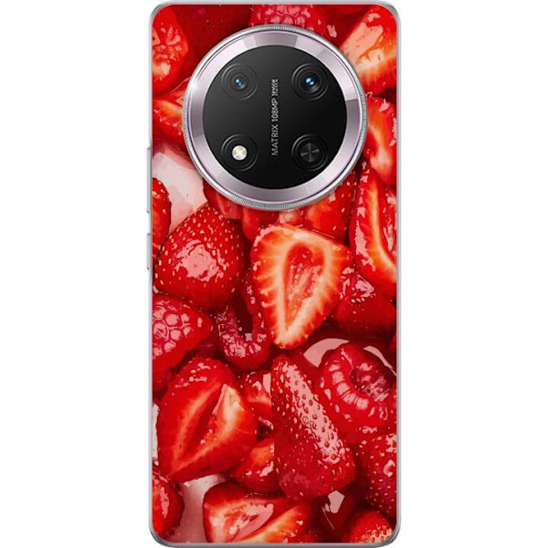 Honor Magic7 Lite Läpinäkyvä kuori Mansikkakuviointi - make