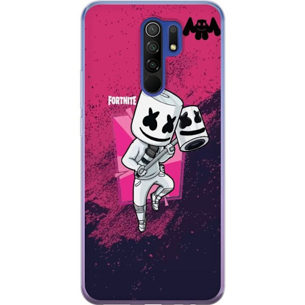 Xiaomi Redmi 9 Läpinäkyvä kuori Marshmello Fortnite Skin Emote Gaming DJ Hahmo Suosittu Aihe Lapsi Nuori Trendi