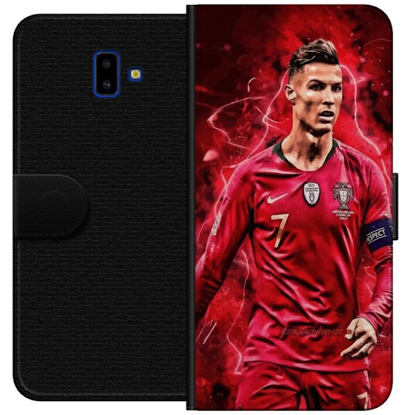 Samsung Galaxy J6+ Plånboksfodral Ronaldo Skills – CR7 Design för Äkta Supporters