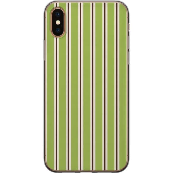 Kompatibelt Mobildeksel til Apple iPhone XS Max Matcha Stripe grønn