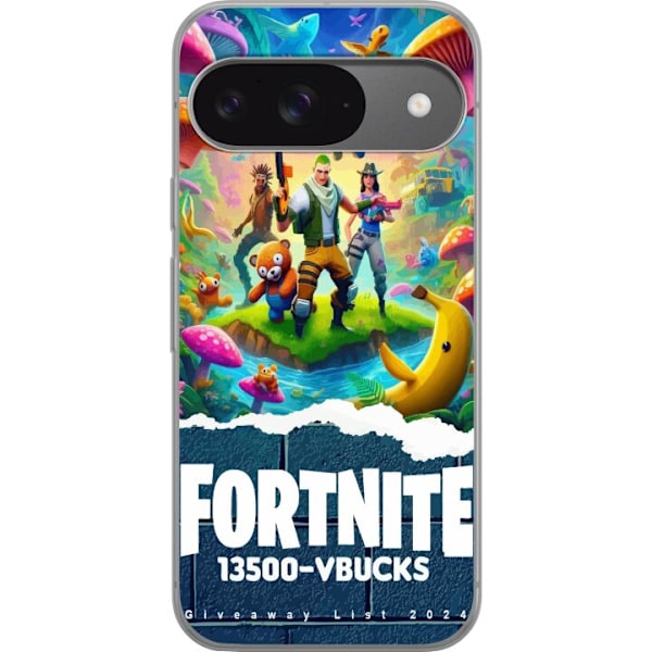 Google Pixel 9 Pro Genomskinligt Skal Fortnite