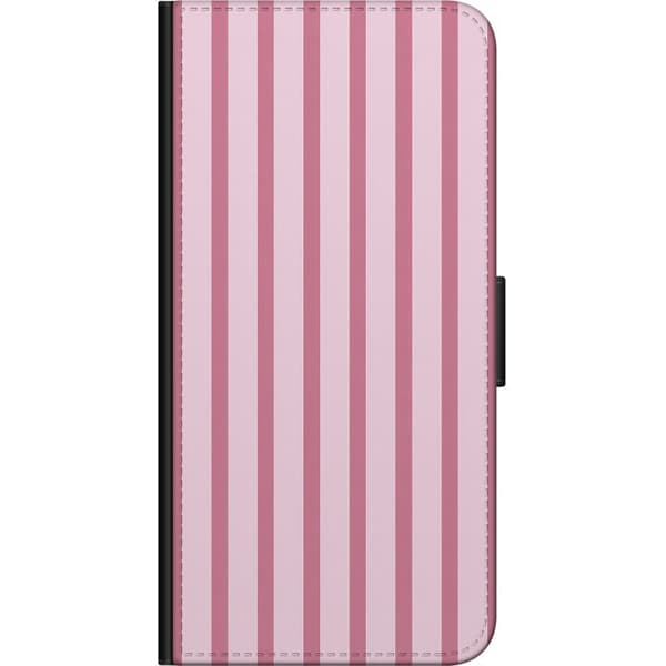 Kompatibel Tegnebogsetui til Huawei Y6 (2019) Lyserøde striber pink