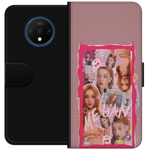 Kompatibel Tegnebogsetui til OnePlus 7T Megan rosa collage pink