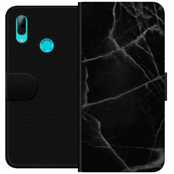 Huawei P smart 2019 Tegnebogsetui Sort marmor