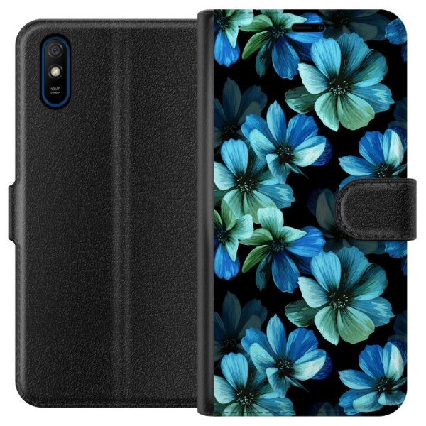 Xiaomi Redmi 9A Tegnebogsetui Blomster