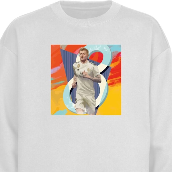 Sweatshirt för Vuxen | Klassisk Collegetröja Toni Kroos vit M