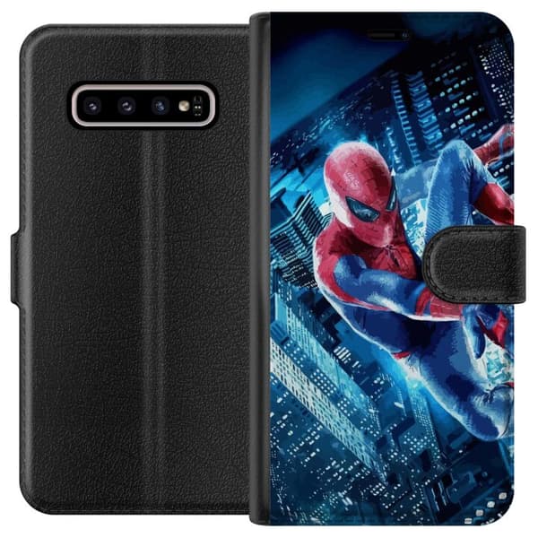 Kompatibelt Lommeboketui til Samsung Galaxy S10+ Spiderman