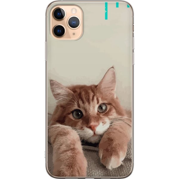 Apple iPhone 11 Pro Max Genomskinligt Skal Katt