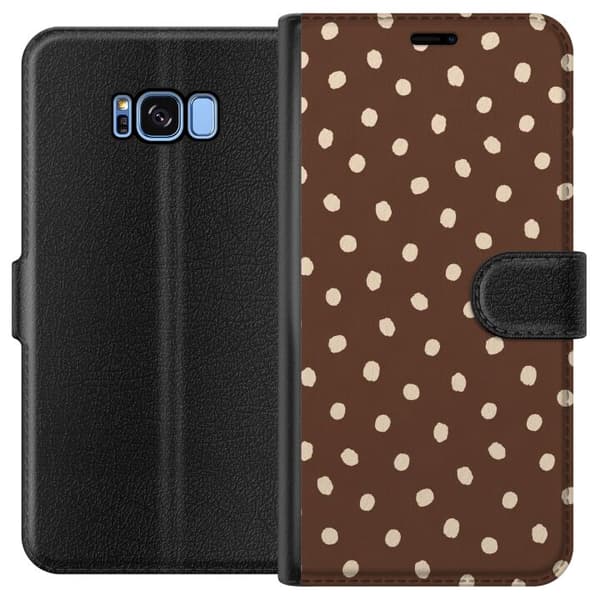 Kompatibel Tegnebogsetui til Samsung Galaxy S8 Brune kakaopletter brun