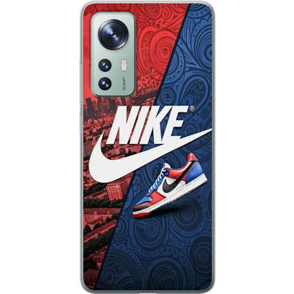 Xiaomi 12 Läpinäkyvä kuori  Nike Logo Punainen Sininen Lenkkarit Tyyli Urheilu Muoti Suosittu Swoosh Kuviointi Harjoitusvaatteet Graafinen Ikoni
