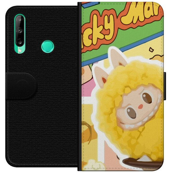 Huawei P40 lite E Plånboksfodral Labubu Wacky Mart Pop Mart Serie Samlarfigur Söt Design Populärt Motiv Figurserie Kreativ Art Toy