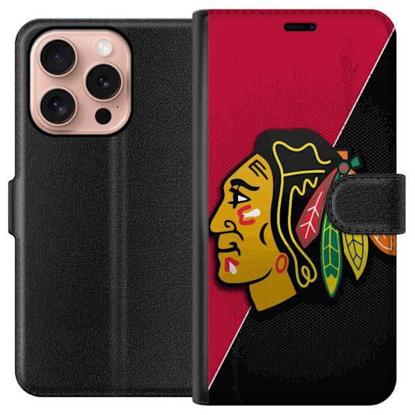 Apple iPhone 16 Pro Tegnebogsetui Chicago Blackhawks (NHL)