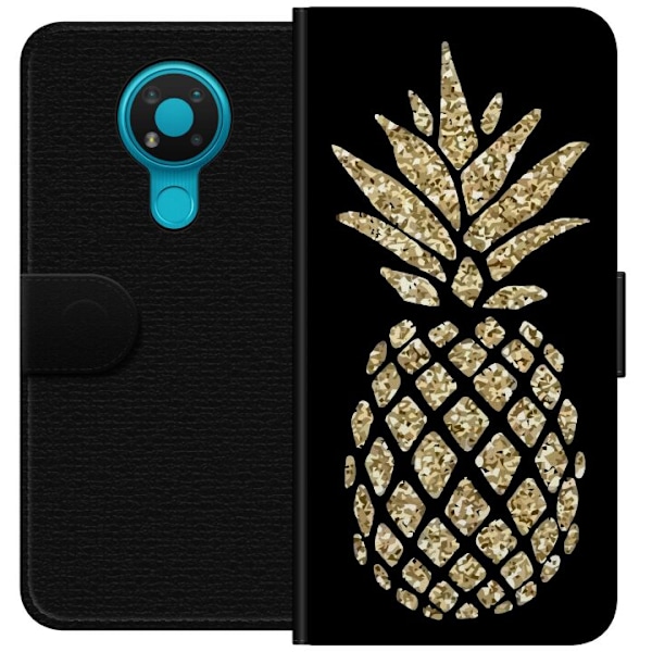 Nokia 3.4 Plånboksfodral Ananas