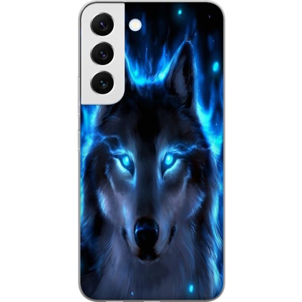 Samsung Galaxy S22 5G Gjennomsiktig deksel Blå ulv