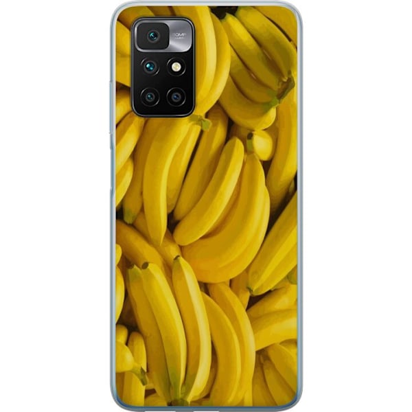 Xiaomi Redmi 10 Genomskinligt Skal Banana Pattern – lekfullt