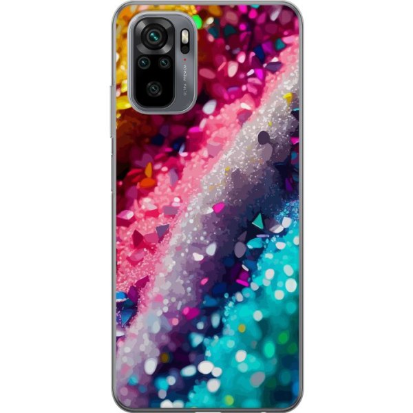 Xiaomi Redmi Note 10 Läpinäkyvä kuori Glitter