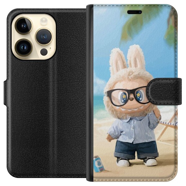 Apple iPhone 14 Pro Plånboksfodral Labubu Dark Dreams – Mö