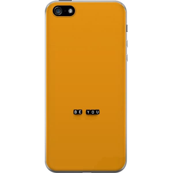 Kompatibelt Mobilskal till Apple iPhone 5 Be You text orange