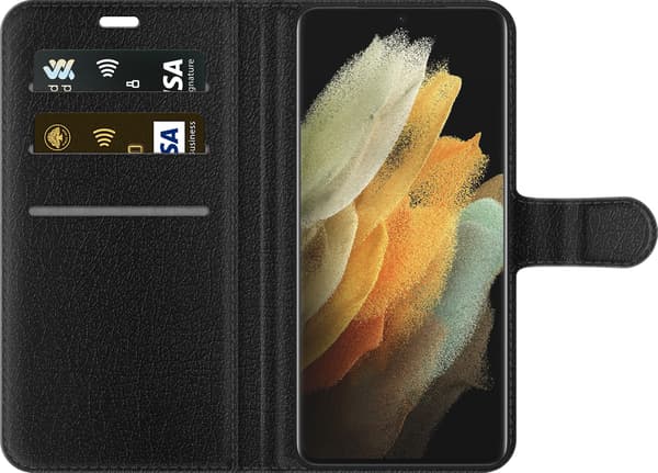 Kompatibel Tegnebogsetui til Samsung Galaxy S21 Ultra 5G Neonflow sort