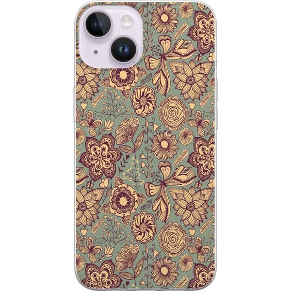 Kompatibelt Mobildeksel til Apple iPhone 14 Vintage Blomster