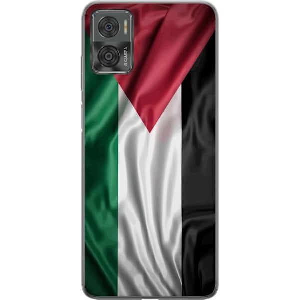 Motorola Moto E22i Gennemsigtig cover Palestinaflaget – ikonisk frihedssymbol i rød, sort, hvid og grøn