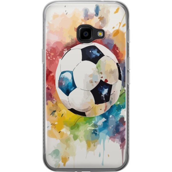 Samsung Galaxy Xcover 4 Läpinäkyvä kuori Jalkapallo