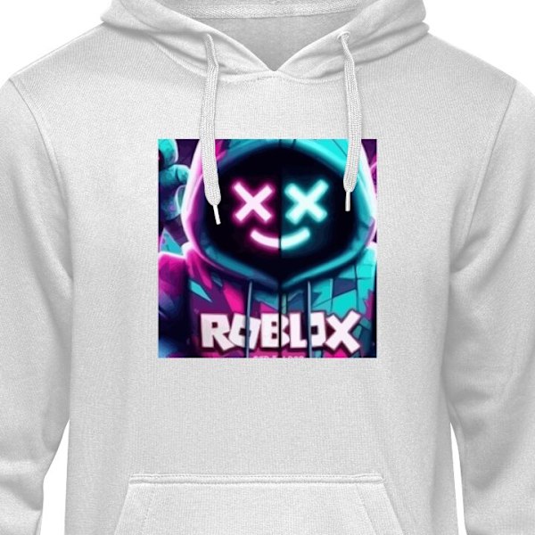 Hoodie för Vuxen | Bekväm Huvtröja Roblox | Marshmello grå L