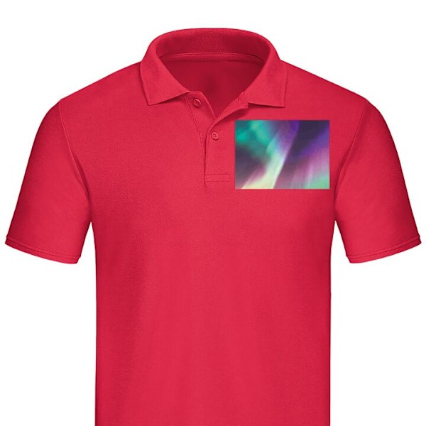 Poloshirt til Voksen | Elegant Poloshirt Nordlys Rød X-Large