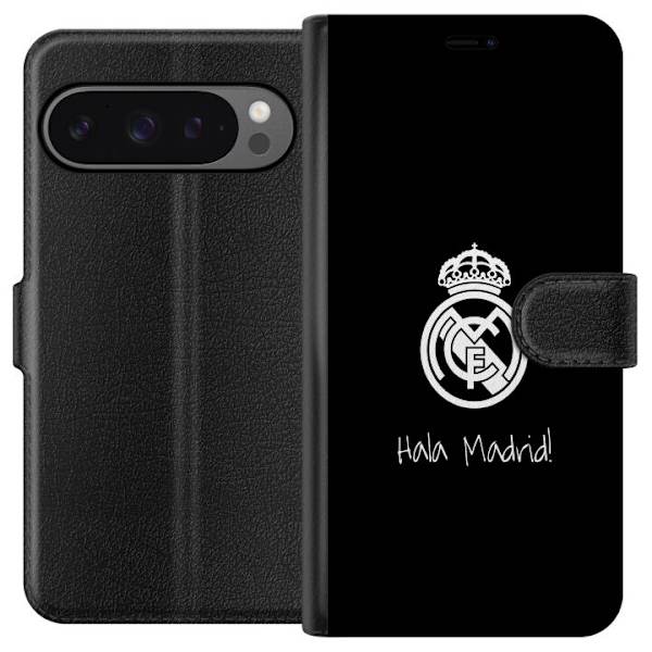 Google Pixel 9 Pro XL Tegnebogsetui Real Madrid Emblem Fodbold Stolthed Hvid Guld Klubmærke Champions La Liga Fans Ikonisk Sport