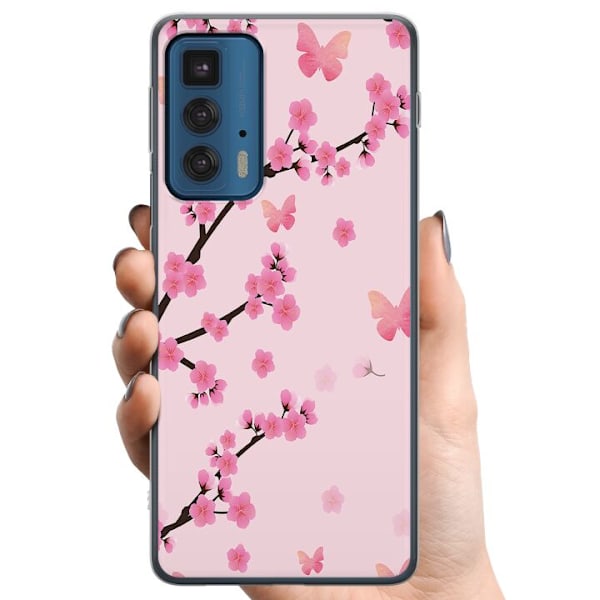 Motorola Edge 20 Pro TPU Mobilskal Blommor