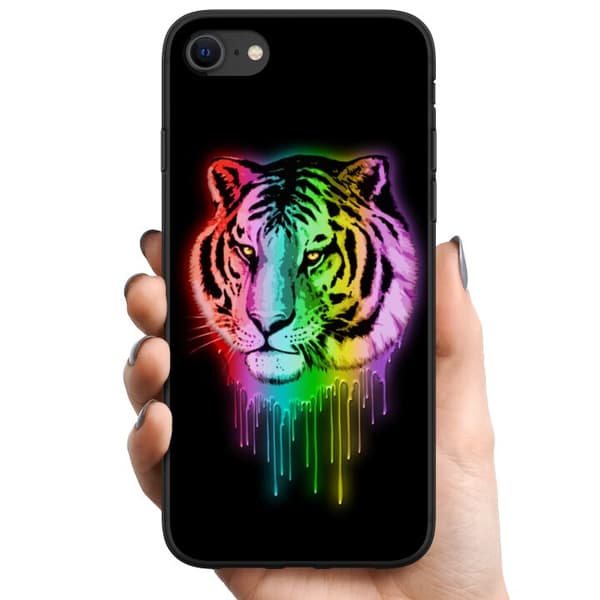 Kompatibelt Mobilskal till Apple iPhone SE (2020) Neon Tiger