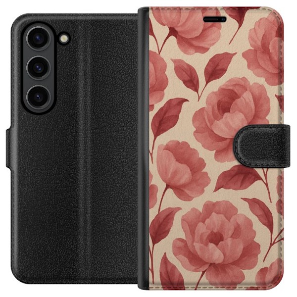 Samsung Galaxy S24+ Lommeboketui Rose Blomst