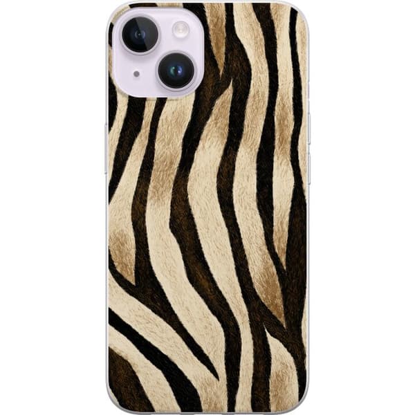 Kompatibelt Mobildeksel til Apple iPhone 14 Savannestriper beige