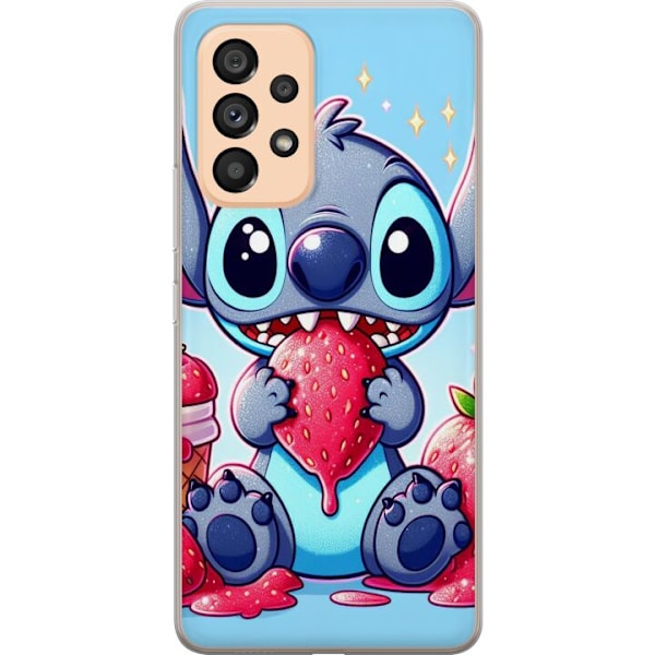 Samsung Galaxy A53 5G Genomskinligt Skal Stitch jordgubbe