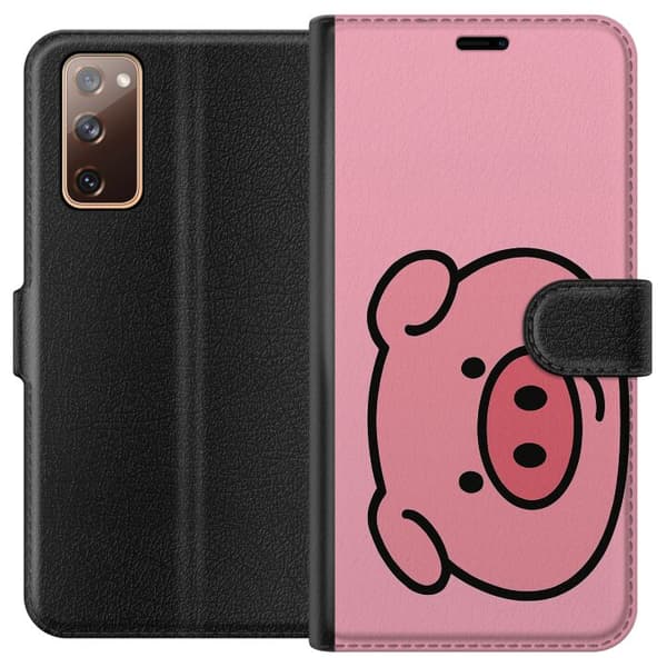 Kompatibelt Plånboksfodral till Samsung Galaxy S20 FE Kawaii Piggy
