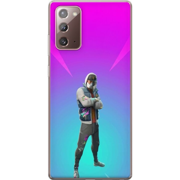 Samsung Galaxy Note20 Läpinäkyvä kuori musta ritari fortnite