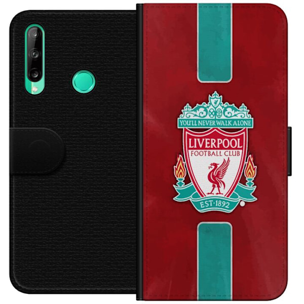 Huawei P40 lite E Tegnebogsetui Liverpool FC - Klassisk Fodboldstolthed i Rødt
