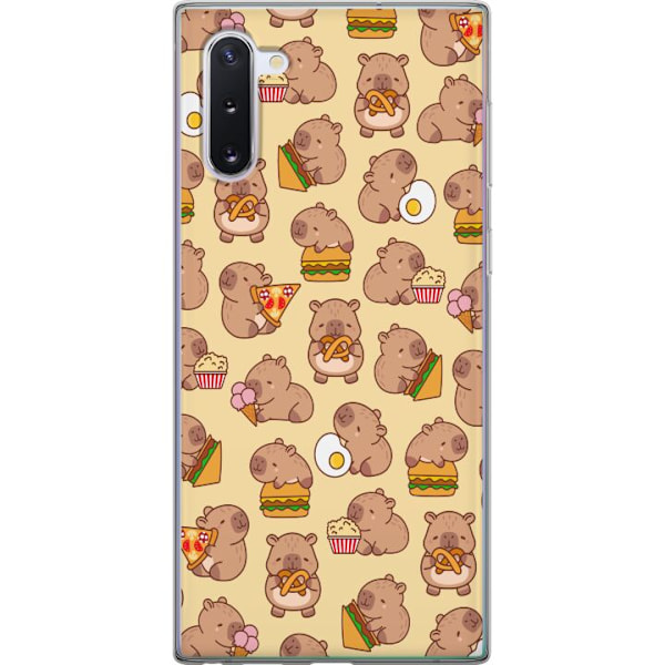 Samsung Galaxy Note10 Genomskinligt Skal Kawaii capybara mobilskal med flera söta figurer