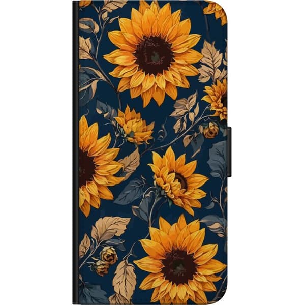 Kompatibelt Lommeboketui til Samsung Galaxy A20s Solroser