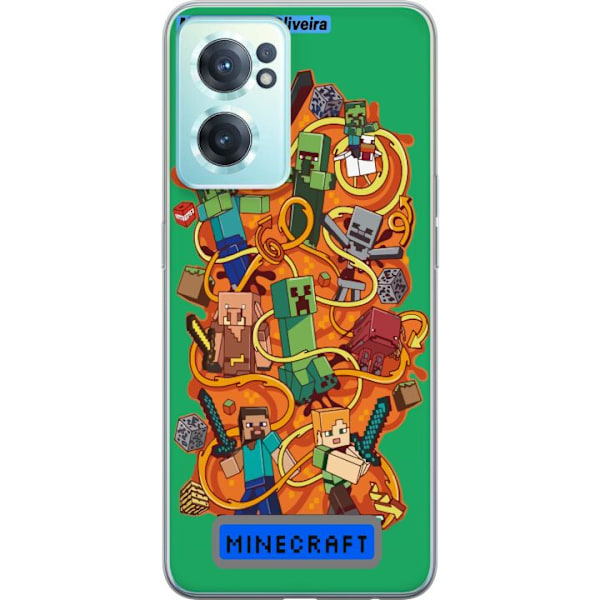 OnePlus Nord CE 2 5G Läpinäkyvä kuori Minecraft