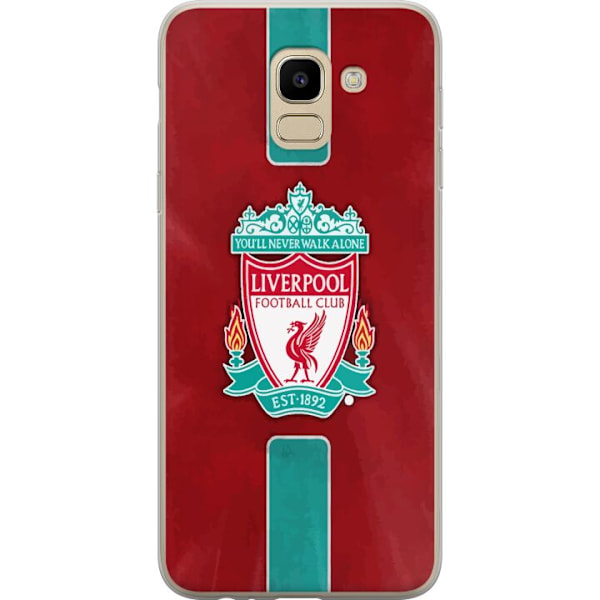 Samsung Galaxy J6 Genomskinligt Skal Liverpool FC – Klassisk Fotbollsstolthet i Rött