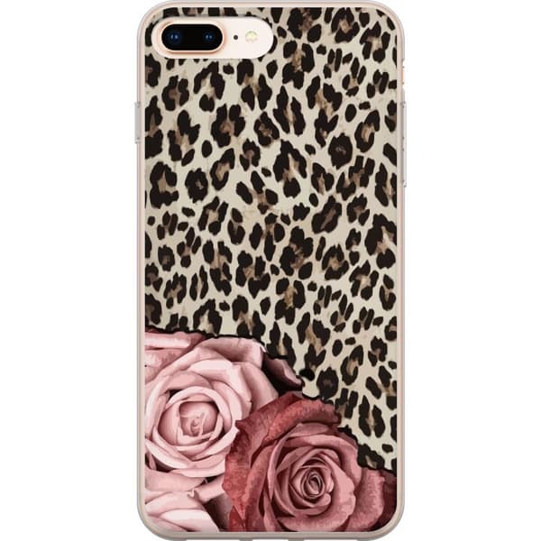 Kompatibel Mobilcover til Apple iPhone 8 Plus Leopard Rosen