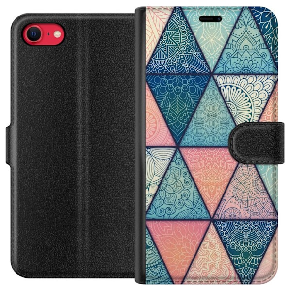 Apple iPhone 7 Lompakkokotelo Mandala Kolmiot