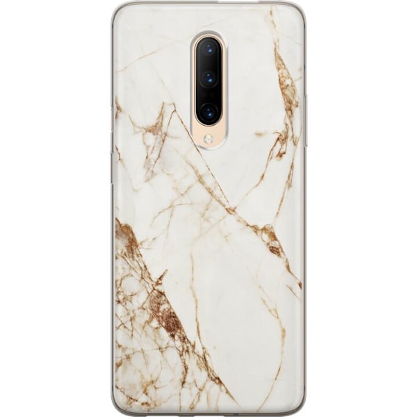 OnePlus 7 Pro Läpinäkyvä kuori Valkoinen marmori