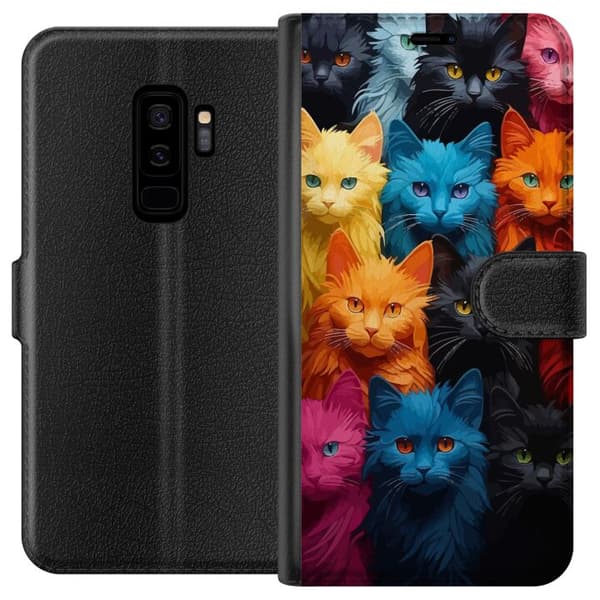 Kompatibelt Lommeboketui til Samsung Galaxy S9+ Katter