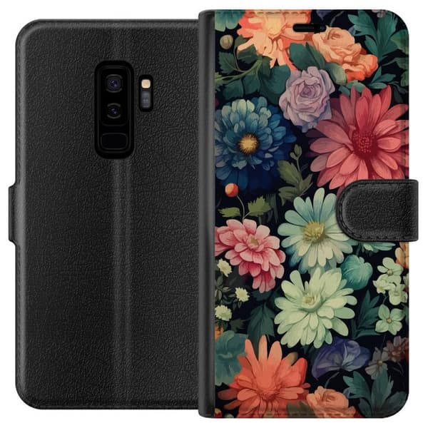 Kompatibel Tegnebogsetui til Samsung Galaxy S9+ Blomster