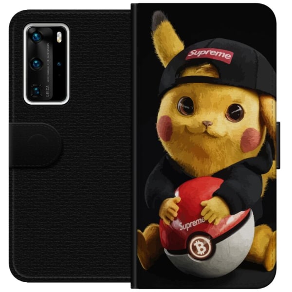 Huawei P40 Pro Lompakkokotelo Pikachu Supreme